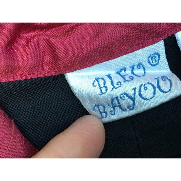 Bleu Bayou Long Sleeve Open Front 100% Silk Beaded Red Jacket Woman' SZ Medium - Picture 5 of 16